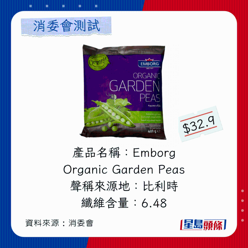 Emborg Organic Garden Peas