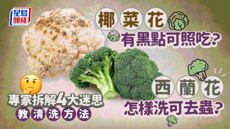 椰菜花有黑點(diǎn)可照吃？怎樣洗西蘭花可去蟲(chóng)？專(zhuān)家拆解4大迷思