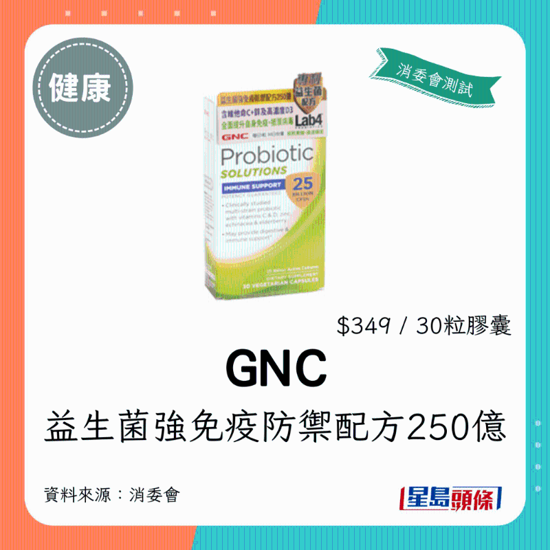 GNC 益生菌強免疫防御配方250億 Probiotic Solutions 25B Immune Support