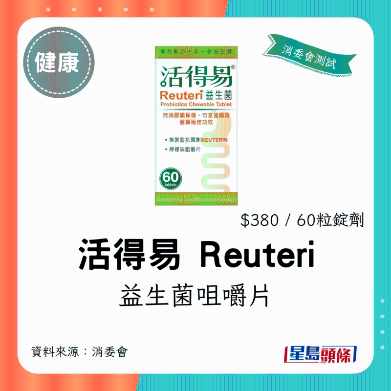 活得易 Reuteri 益生菌咀嚼片 Probiotics Chewable Tablet