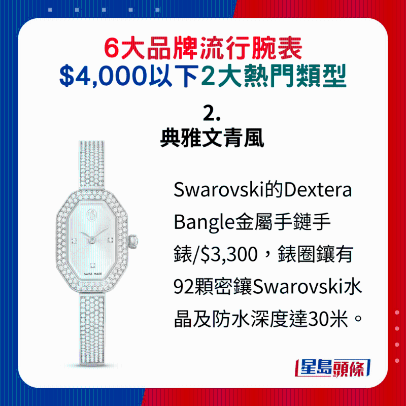 2. 典雅文青風(fēng)：Swarovski的Dextera Bangle