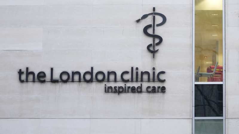 凱特在London Clinic住院休養。 美聯社