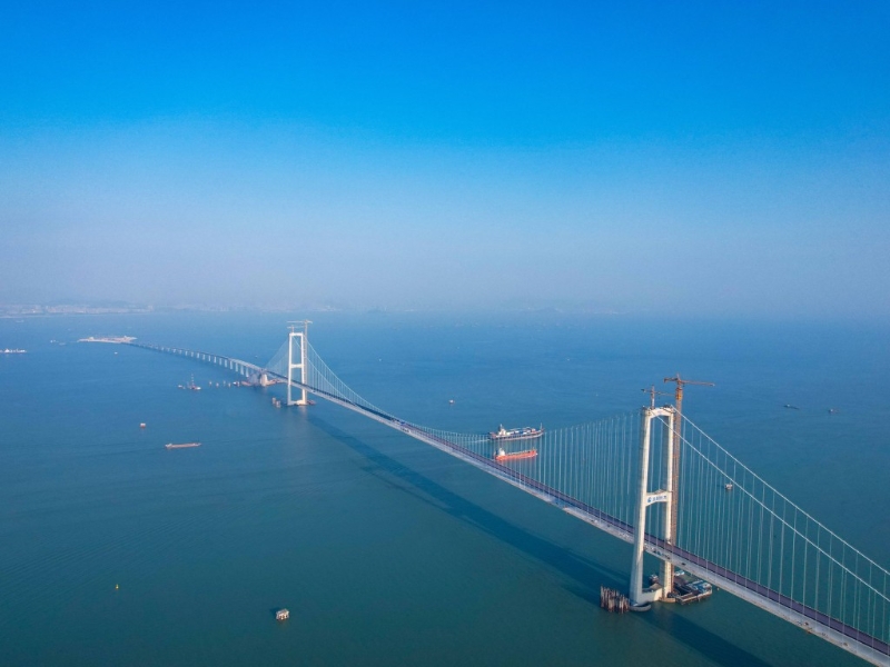 連接深圳至中山的深中通道，又名“深中大橋”，被譽為是大灣區又一個超級工程。