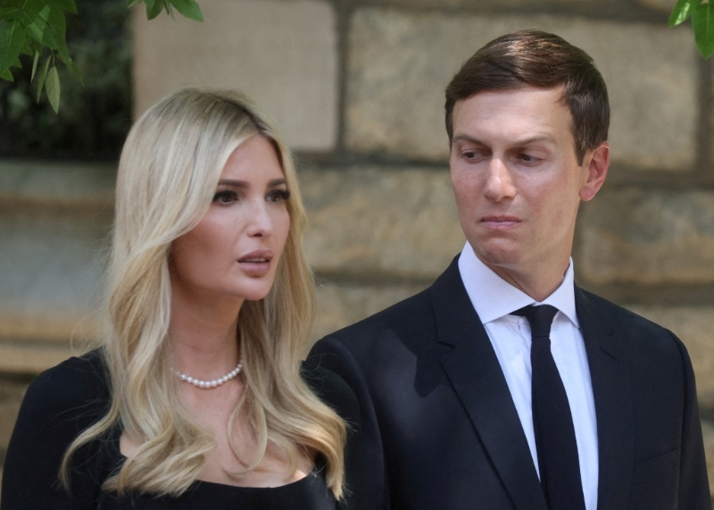 特朗普女兒伊萬卡（Ivanka Trump）及其丈夫庫什納（Jared Kushner）。 路透社